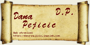 Dana Pejičić vizit kartica